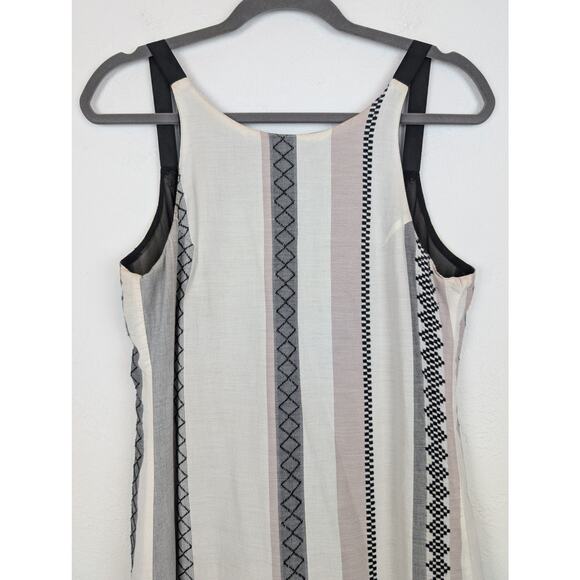 The Odells Maxi Dress Esmera Striped Lagenlook Boho Monochrome Black Gray Size S - Picture 5 of 14
